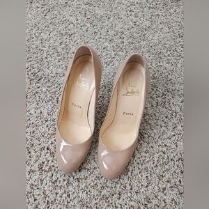 Christian Louboutin simple pump 85 patent calf  size 36.5